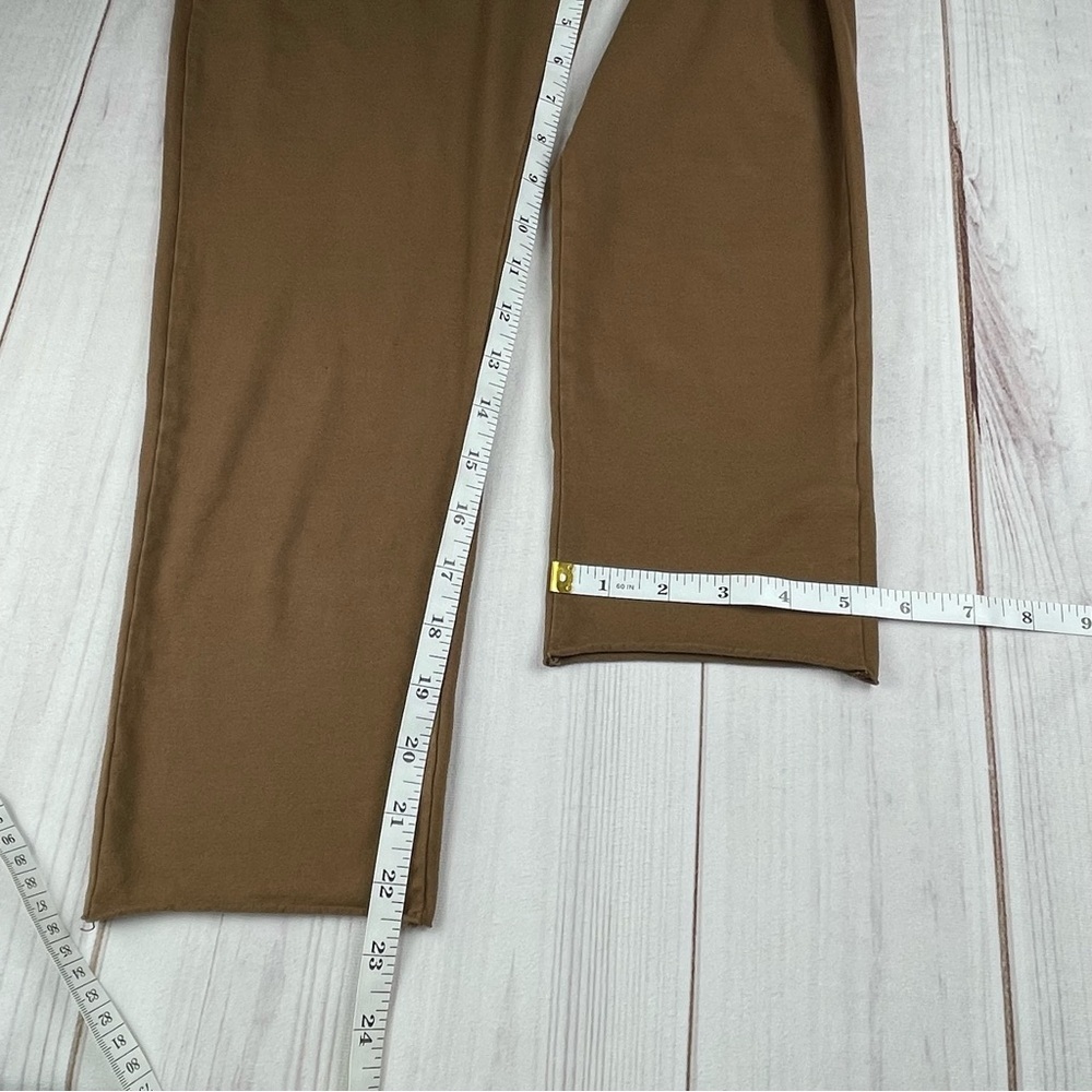 Y2K Green Dragon Low Rise Capri Pull on Pants Womens M Brown Cotton Leggings USA - Picture 12 of 13